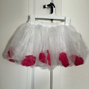 Girls rose petal skirt
